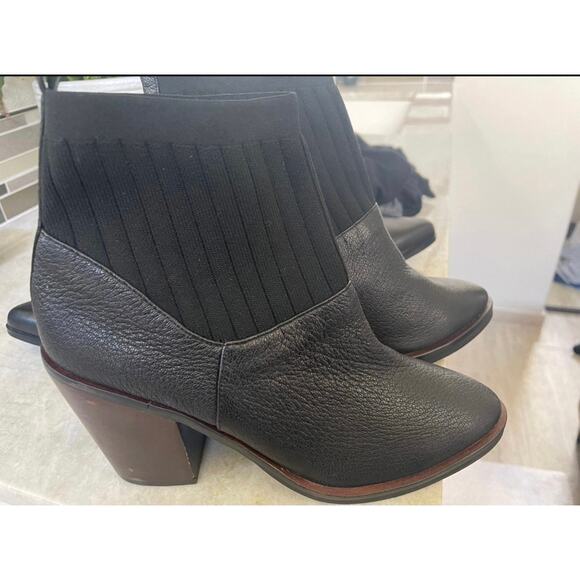 New! Kelsi Dagger sock black leather Booties sz 8 NWT - Picture 3 of 13